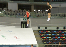 Bakıda batut gimnastikası üzrə Dünya Kubokunda iştirak edəcək idmançıların podium məşqləri. Azərbaycan, 4 mart, 2016